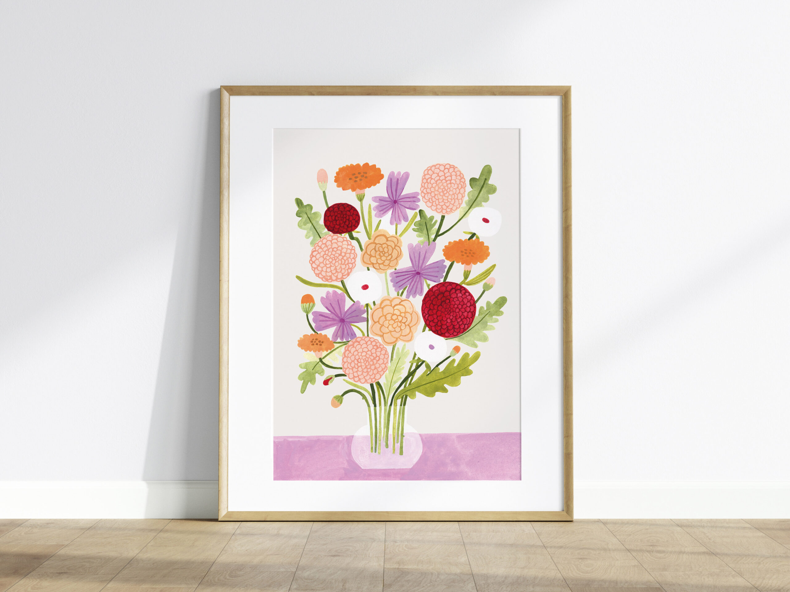 Poster: kleurrijk boeket bloemen